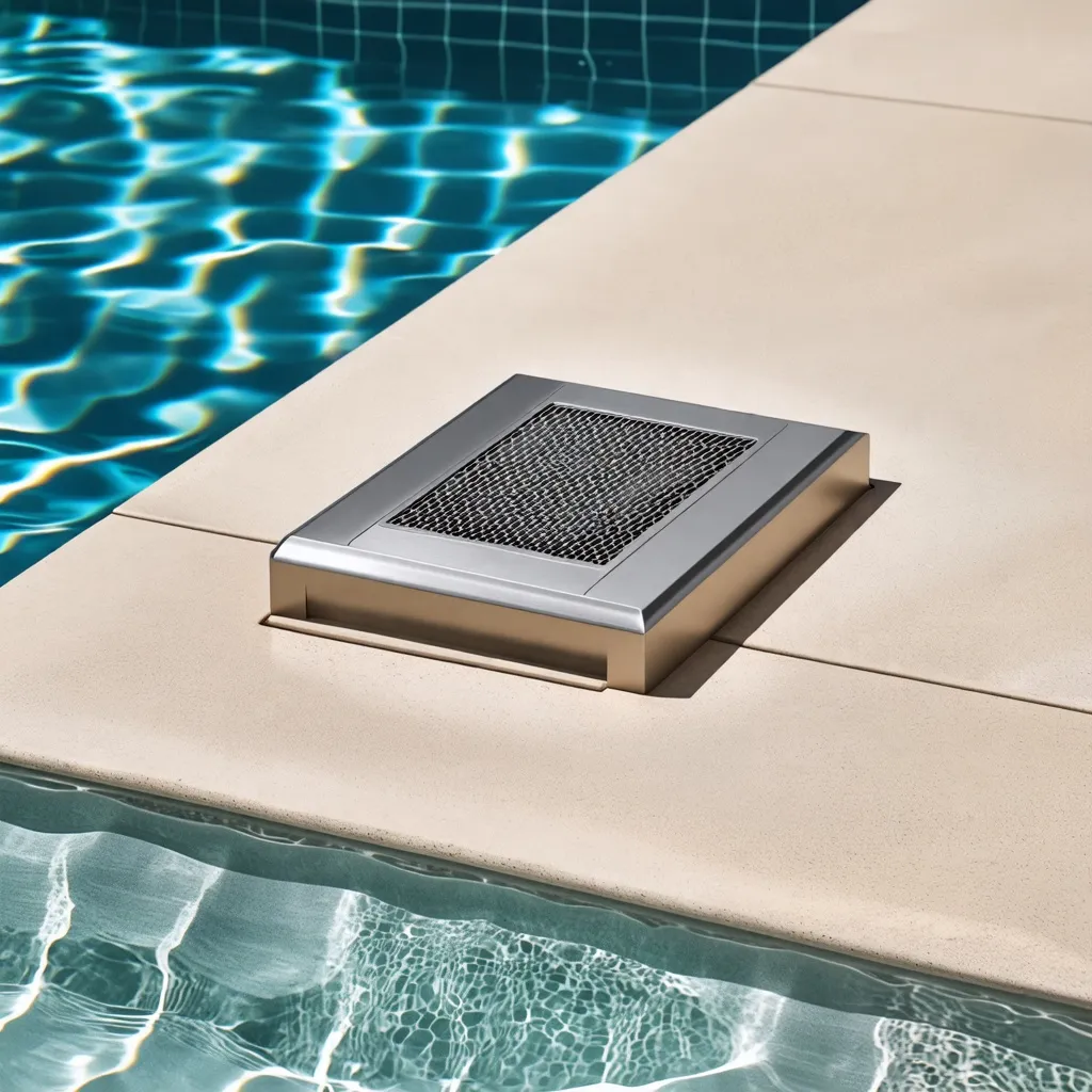 Agua cristalina y tecnología en la piscina: un oasis de relajación.