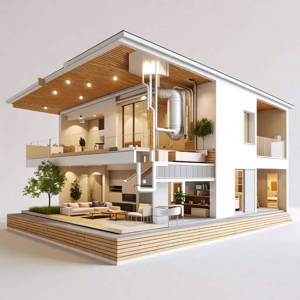 Arquitectura moderna y sostenible en un diseño vanguardista.