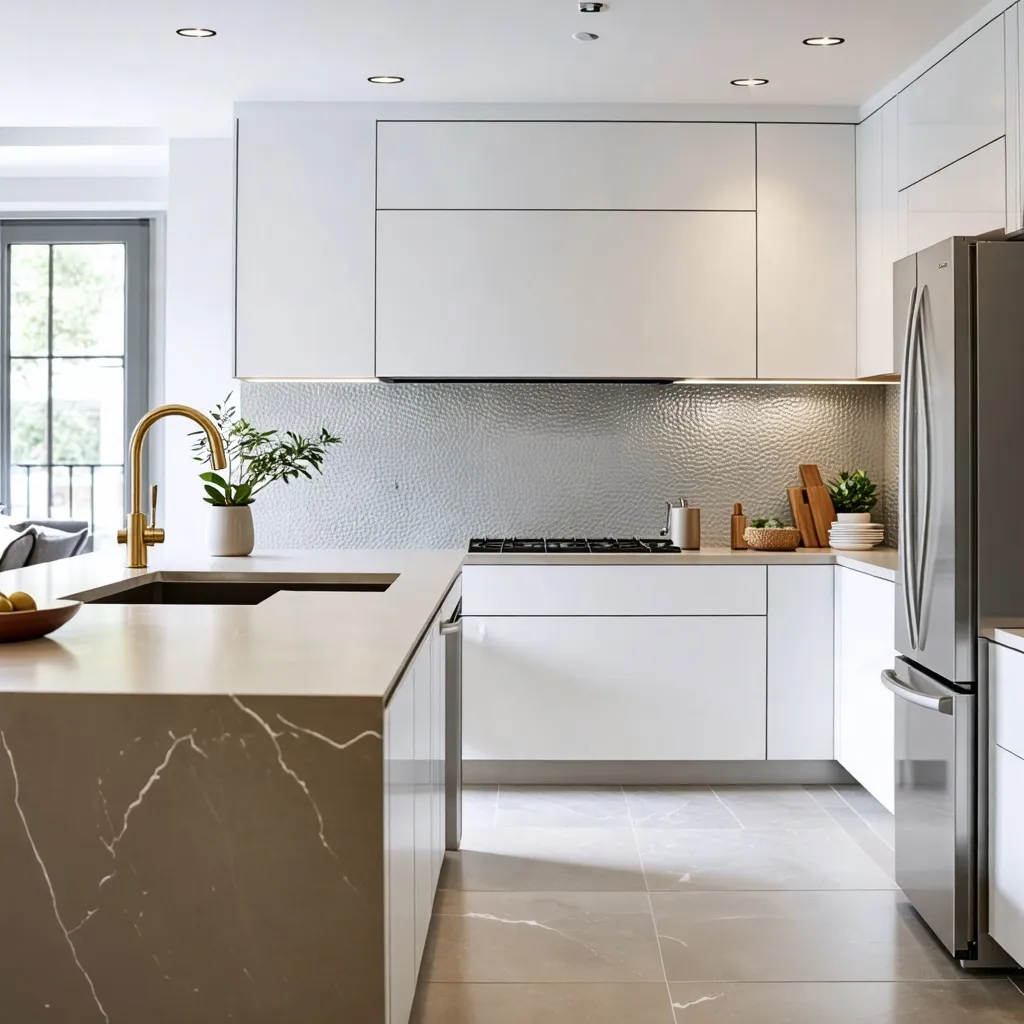 Cocina moderna y elegante con detalles de diseño.