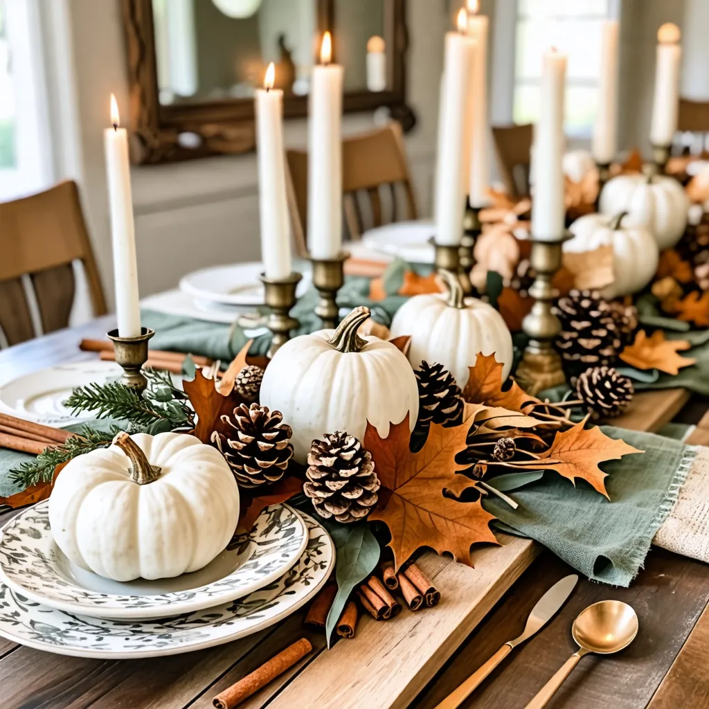 Decoración otoñal: una mesa llena de encanto y calidez.