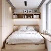 Dormitorio minimalista y acogedor, diseño de interiores moderno.