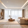 Elegante y sereno interior con diseño minimalista y detalles naturales.