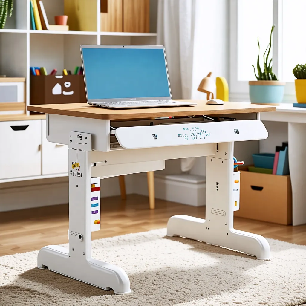 Escritorio ergonómico para un espacio de trabajo cómodo y eficiente.