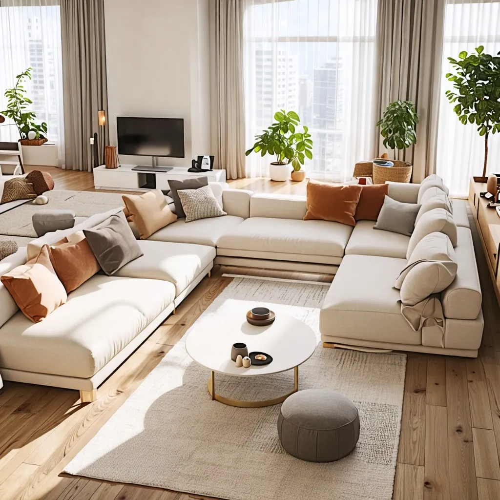 Espacio acogedor y luminoso, diseño moderno y natural.