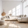 Espacio luminoso y acogedor con muebles de diseño minimalista.