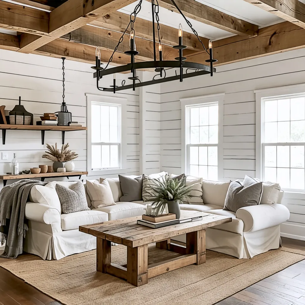 Acogedor espacio rústico con muebles cómodos y detalles naturales.