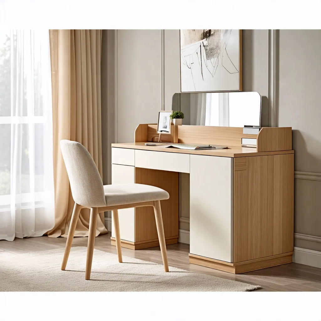 Elegante y funcional espacio de trabajo en un ambiente cálido y acogedor.