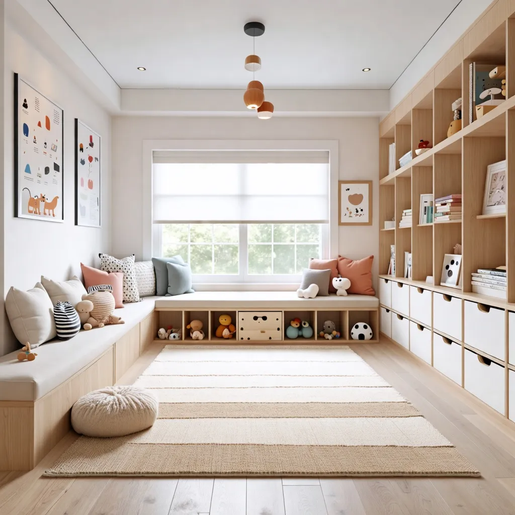 Espacioso y acogedor dormitorio infantil con detalles encantadores.