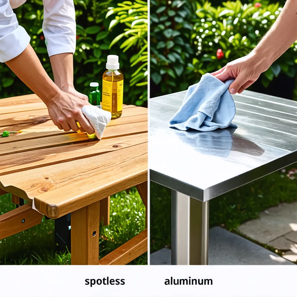 Limpieza y mantenimiento de muebles de jardín: madera y aluminio.