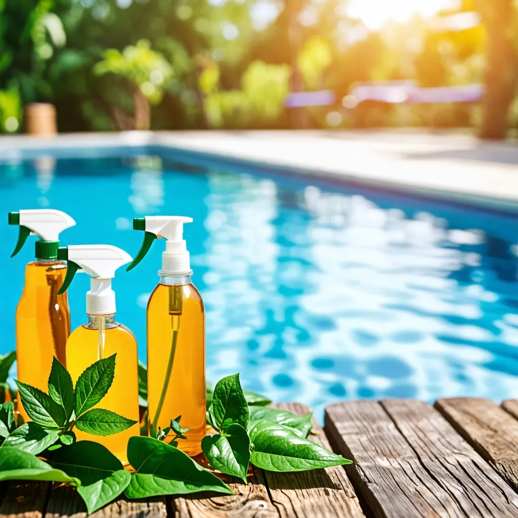 Limpieza y cuidado de la piscina con productos naturales.