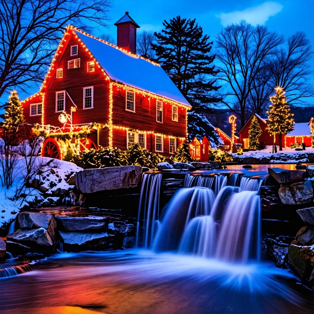 Magia navideña en un paisaje invernal encantador.