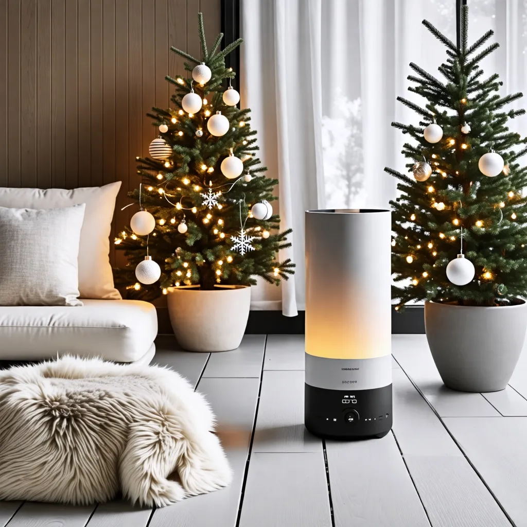 Navidad en casa: Árboles iluminados y acogedor ambiente.