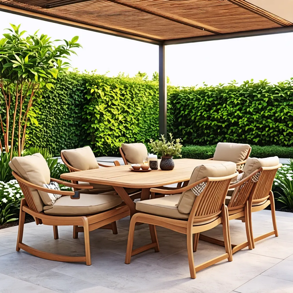 Oasis de madera y naturaleza en el jardín: una invitación al descanso.