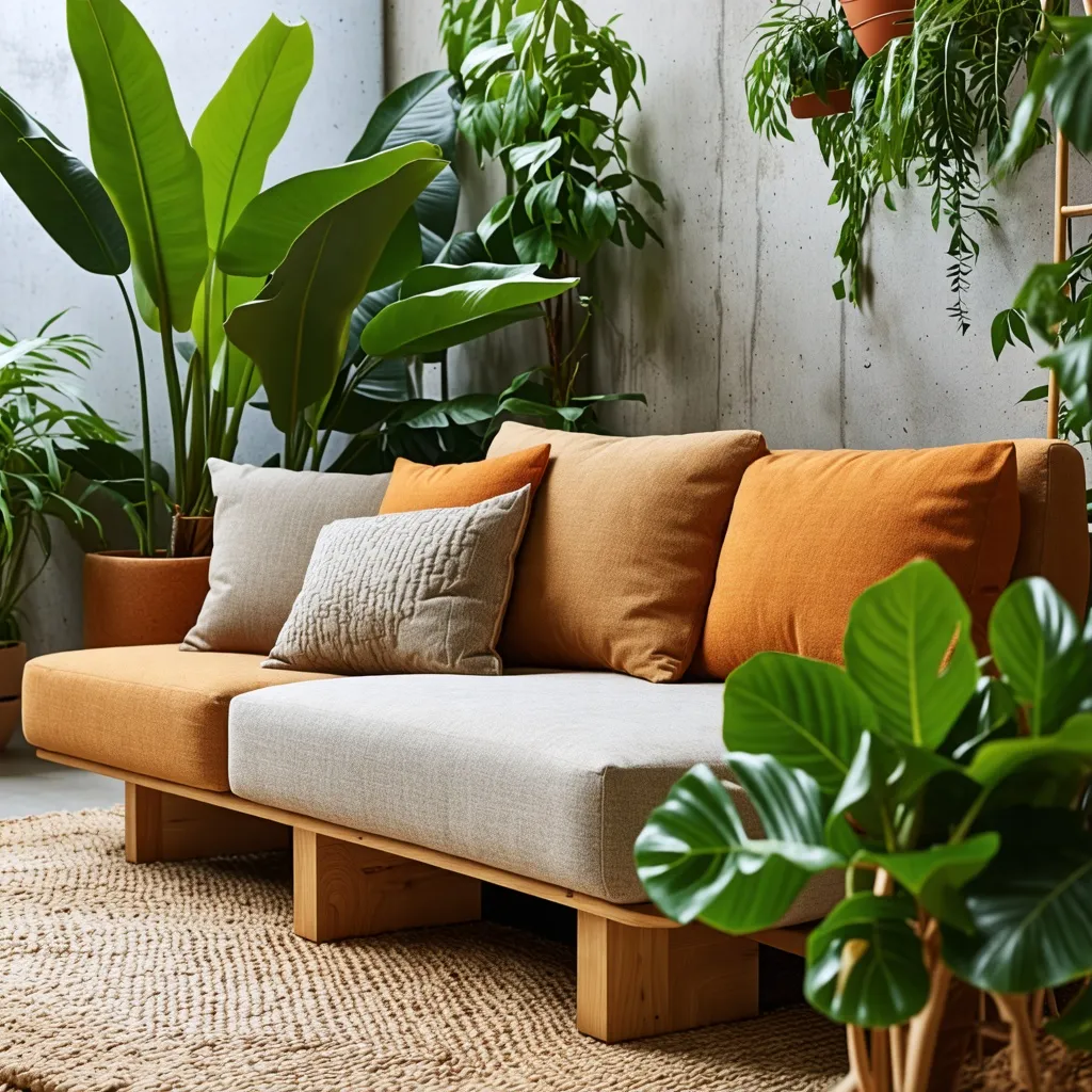 Oasis de plantas y confort en un espacio urbano acogedor.
