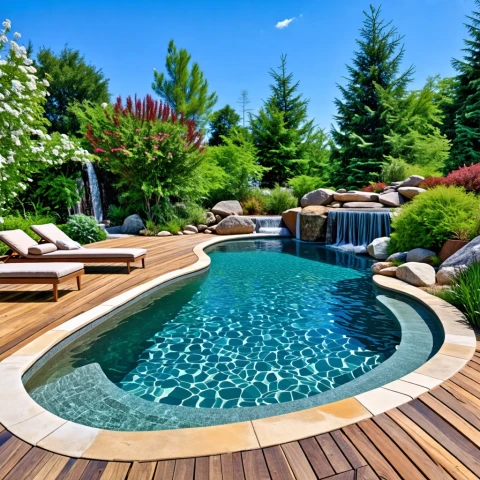 Oasis de relajación en un jardín de ensueño