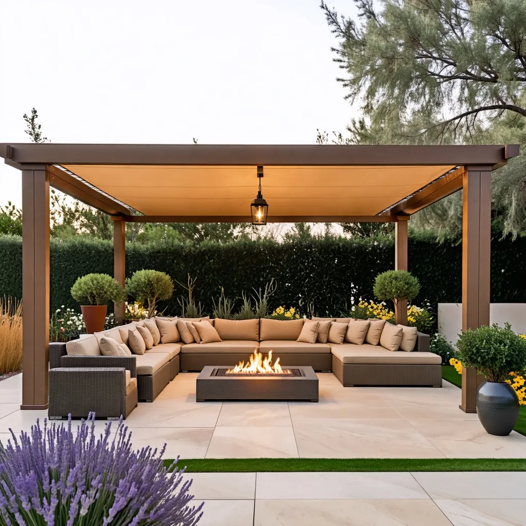 Oasis de tranquilidad: un espacio exterior acogedor y luminoso.