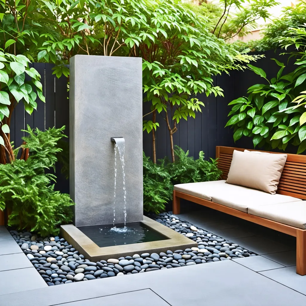 Oasis de tranquilidad en un jardín de ensueño.