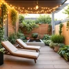 Oasis urbano: Relajación y naturaleza en un patio privado.