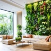 Oasis verde en el interior: diseño natural y acogedor.