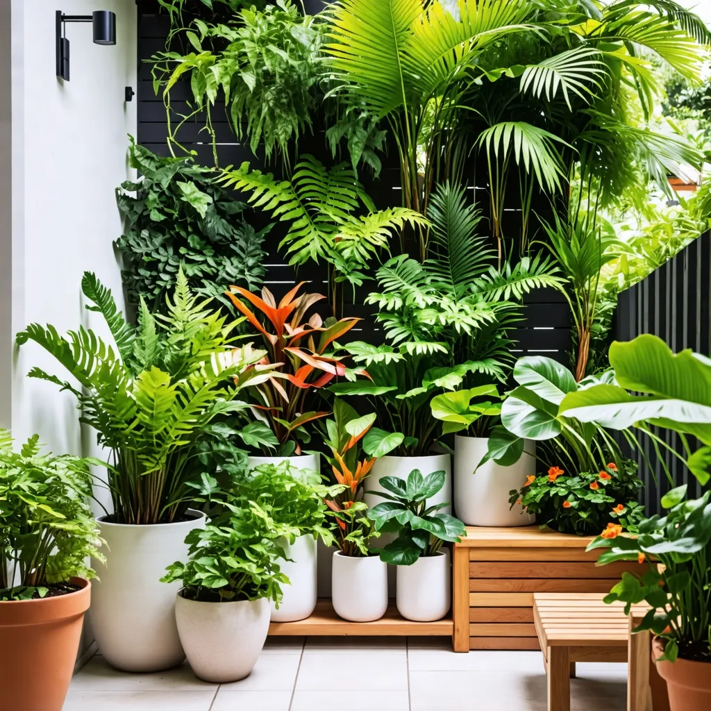 Oasis verde: un rincón tropical en tu hogar