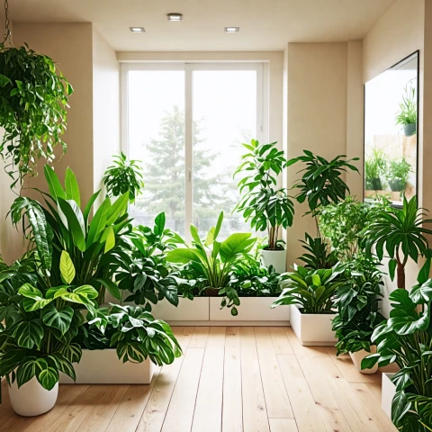 Oasis de verdor: la naturaleza en el hogar, un encantador refugio.