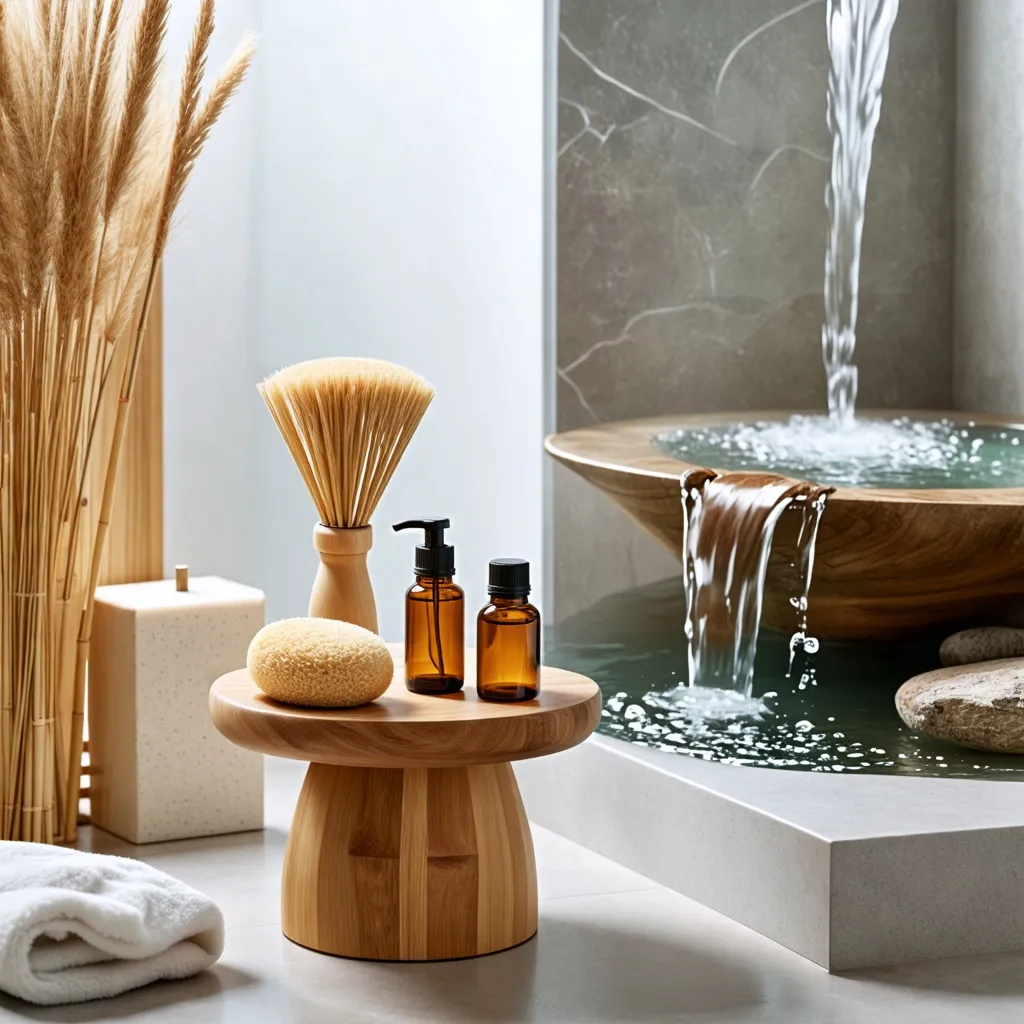 Relajante oasis de bienestar: armonía natural en el baño.