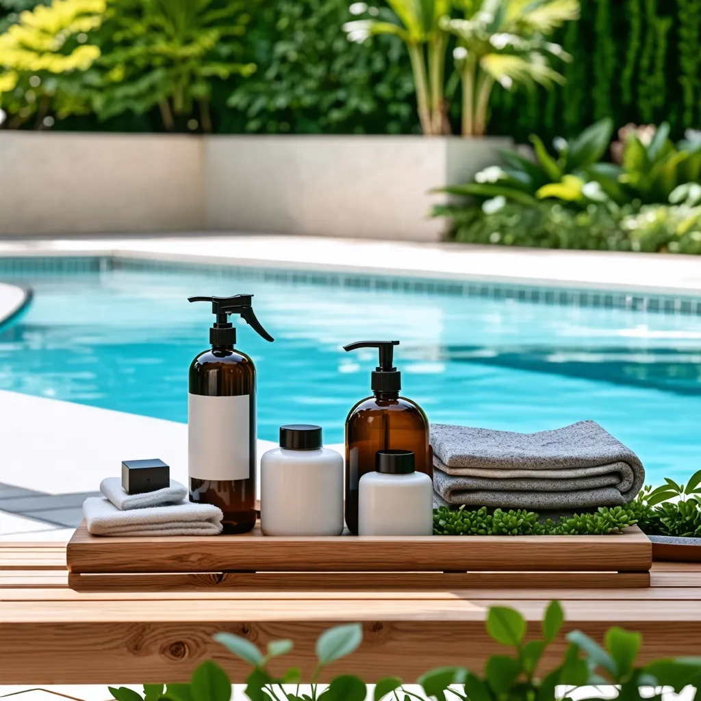 Relajante oasis de bienestar junto a la piscina.