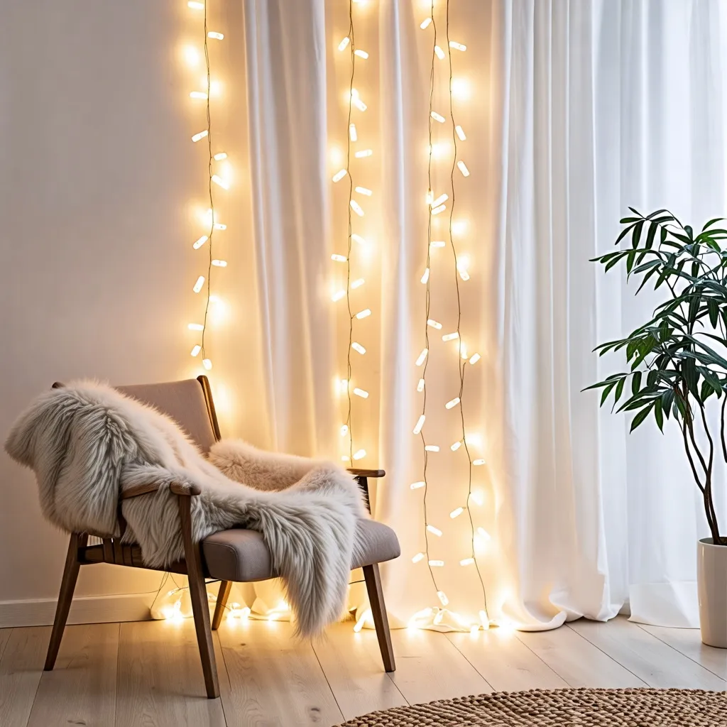Rincón acogedor con detalles luminosos y texturas cálidas.