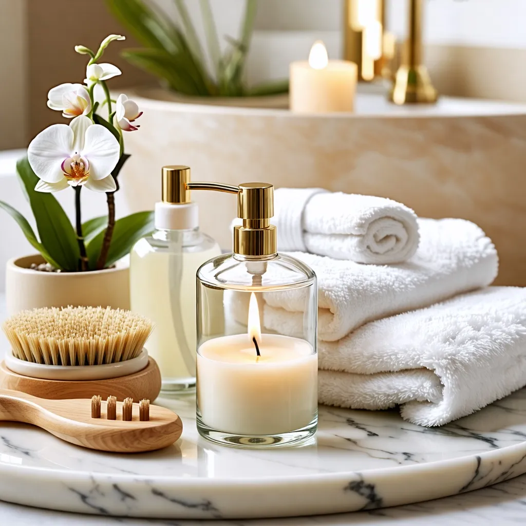 Spa de lujo con velas y flores para una experiencia relajante.